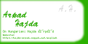 arpad hajda business card